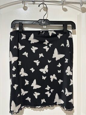 Wild Fable Black Butterfly Print Women’s Skirt